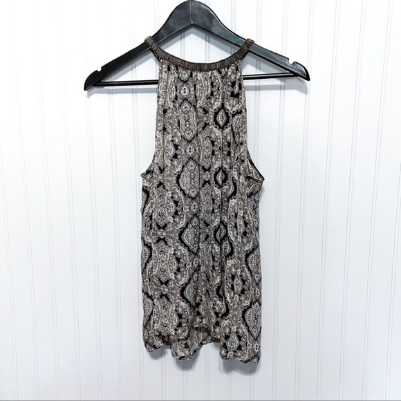 Joie Francis 100% Silk Tank Dusty Pink Sand Beaded Halter Sleeveless Blouse - Picture 3 of 6